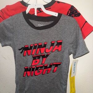 Carter's "Ninja By Night" Gray & Red Sets(2)